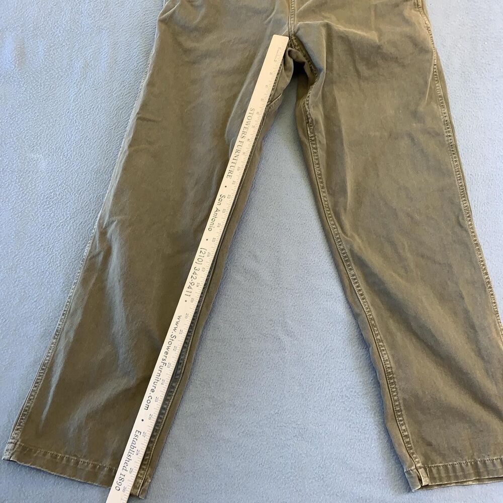 Gramicci Pants Mens Medium Olive Cotton Twill Elastic Waist Climbing Hiking - Picture 2 of 8